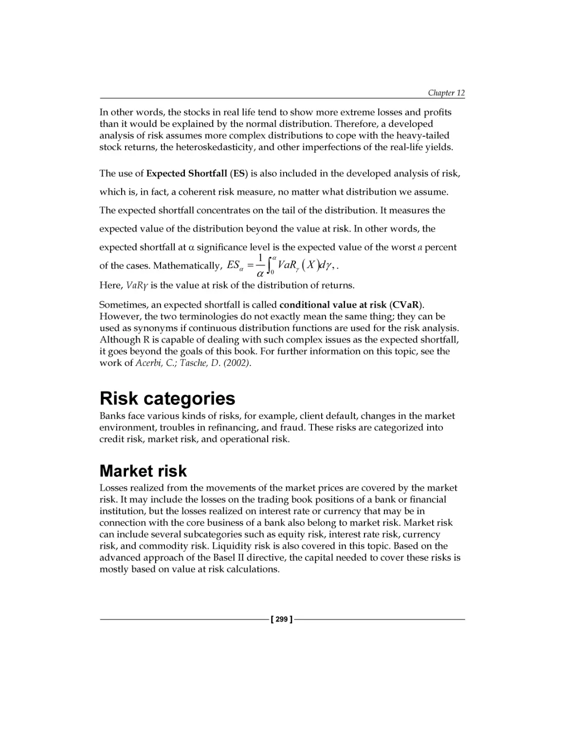 Risk categories
Market risk