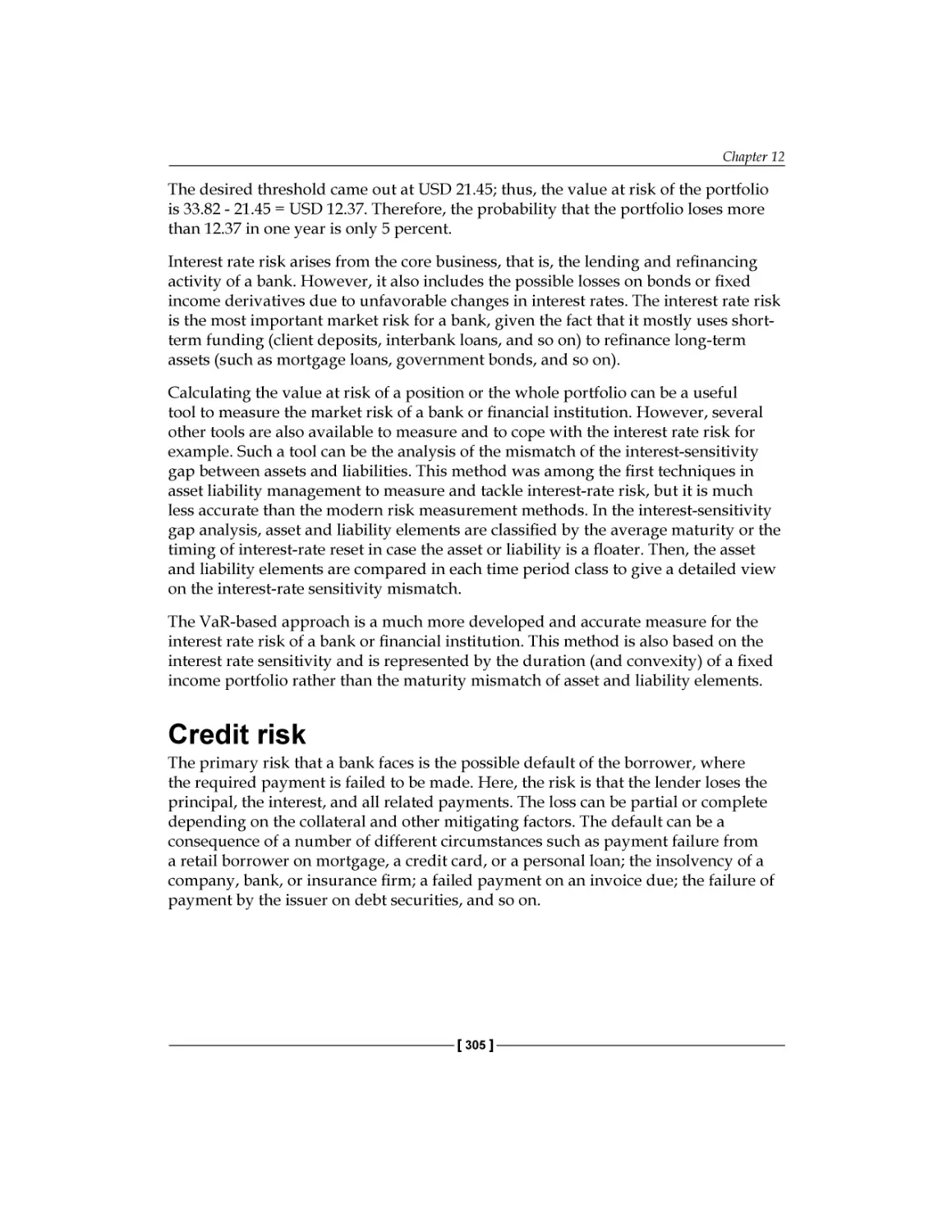 Credit risk