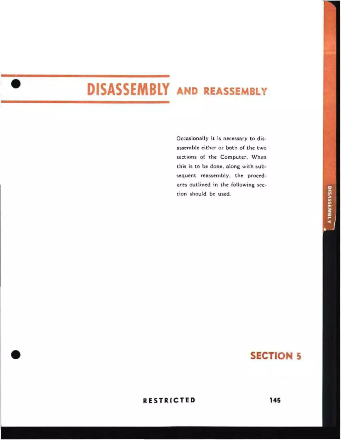 Page 145, Disassembly and Reassembly