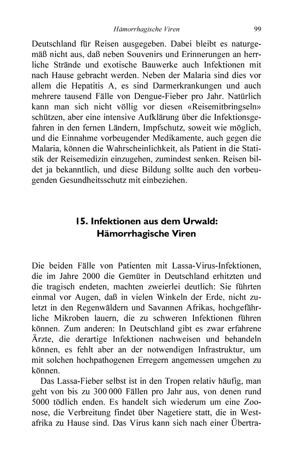 15. Infektionen aus dem Urwald