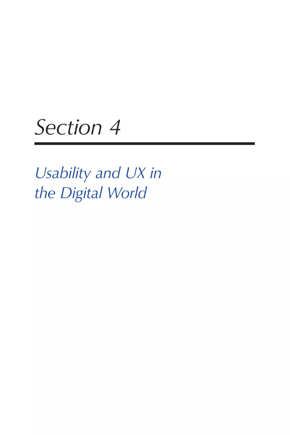 Section 4 Usability and UX in the Digital World