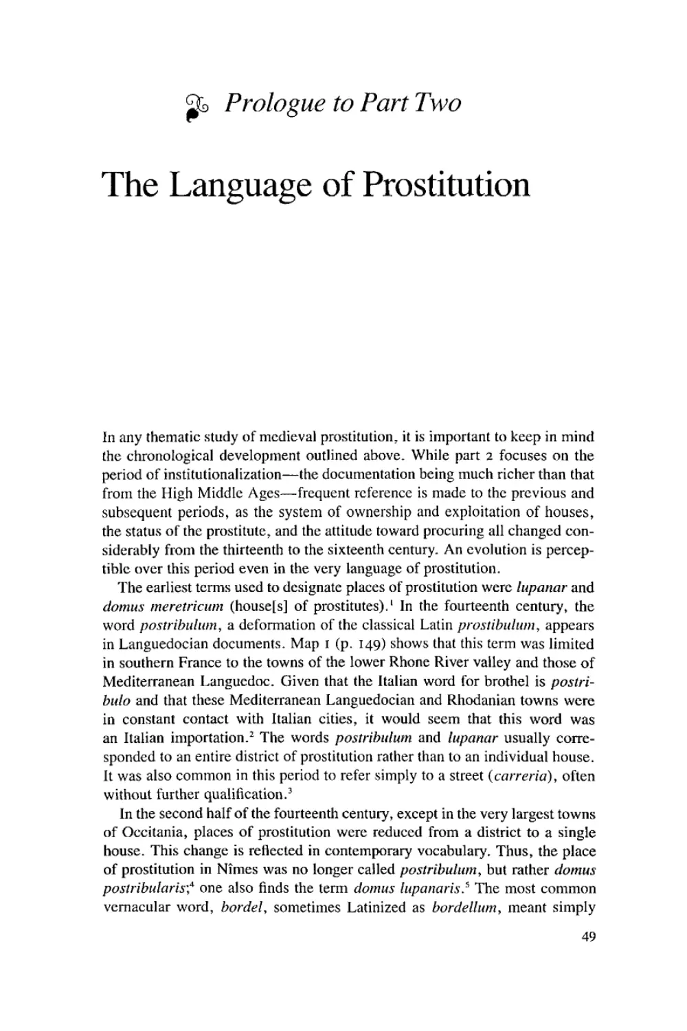 Part Two: Structures and Dynamics of Institutionalized Prostitution