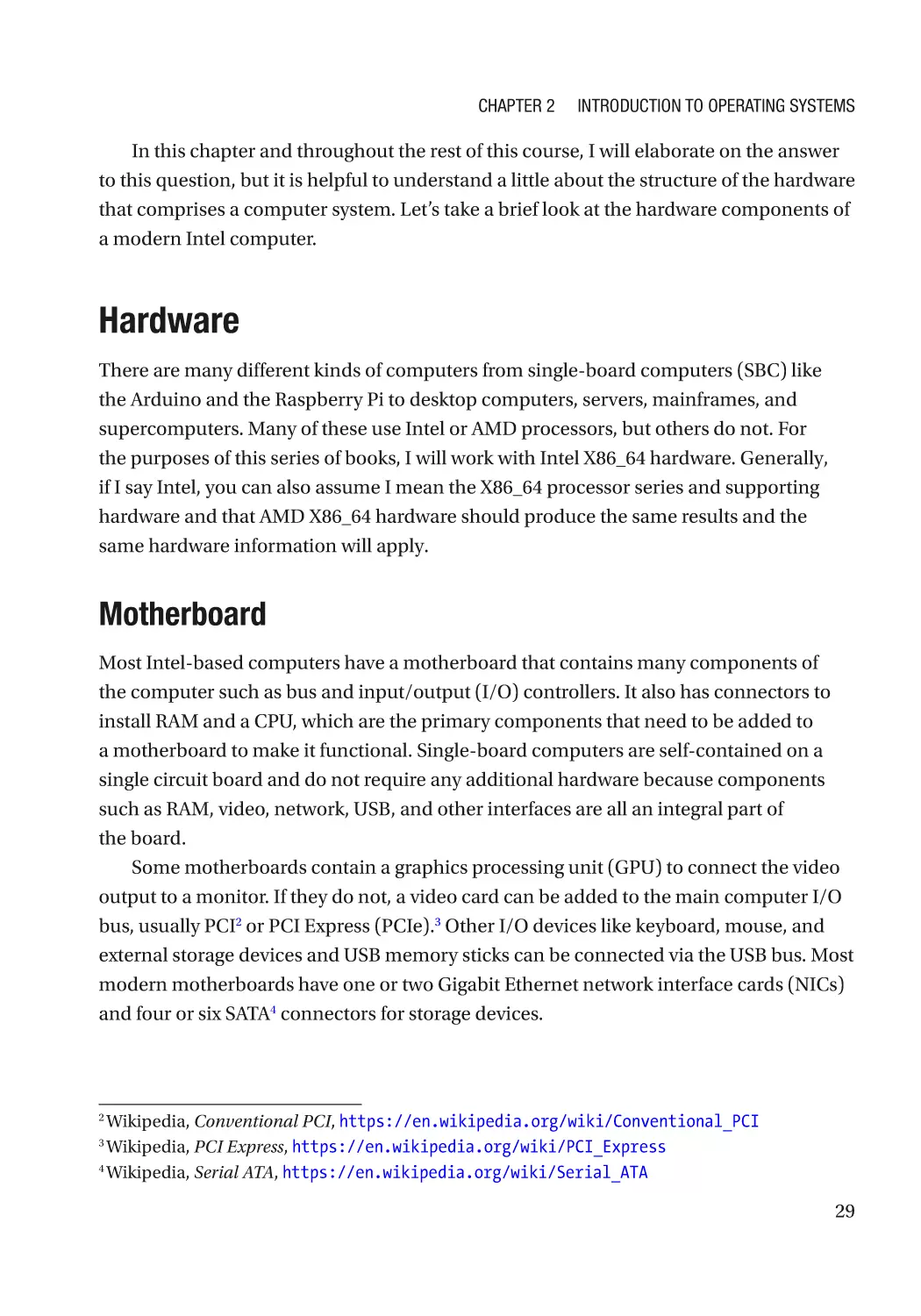 Hardware
Motherboard