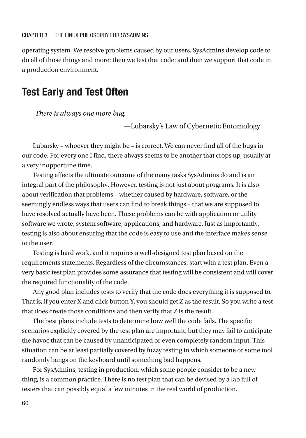 Test Early and Test Often