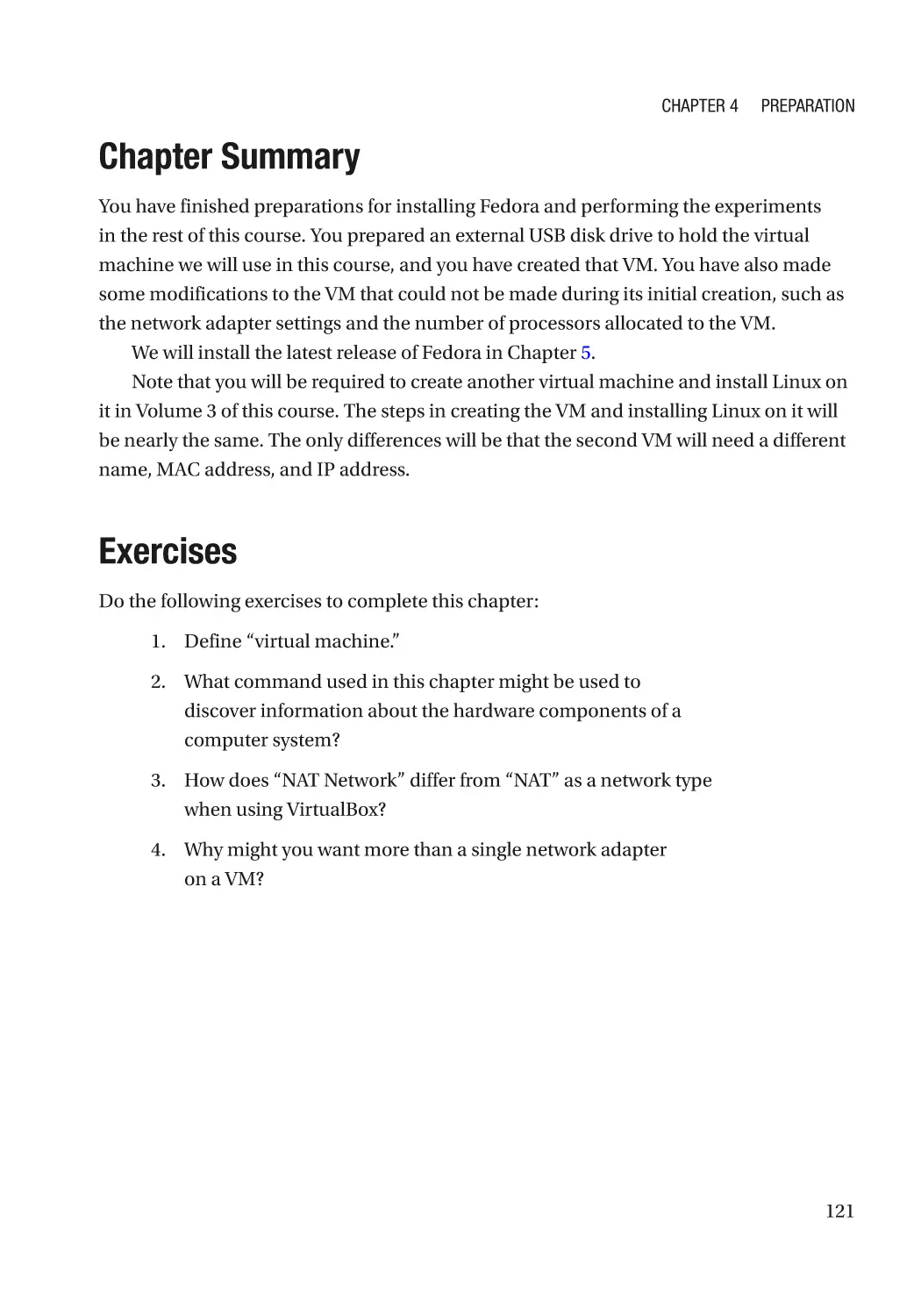 Chapter Summary
Exercises