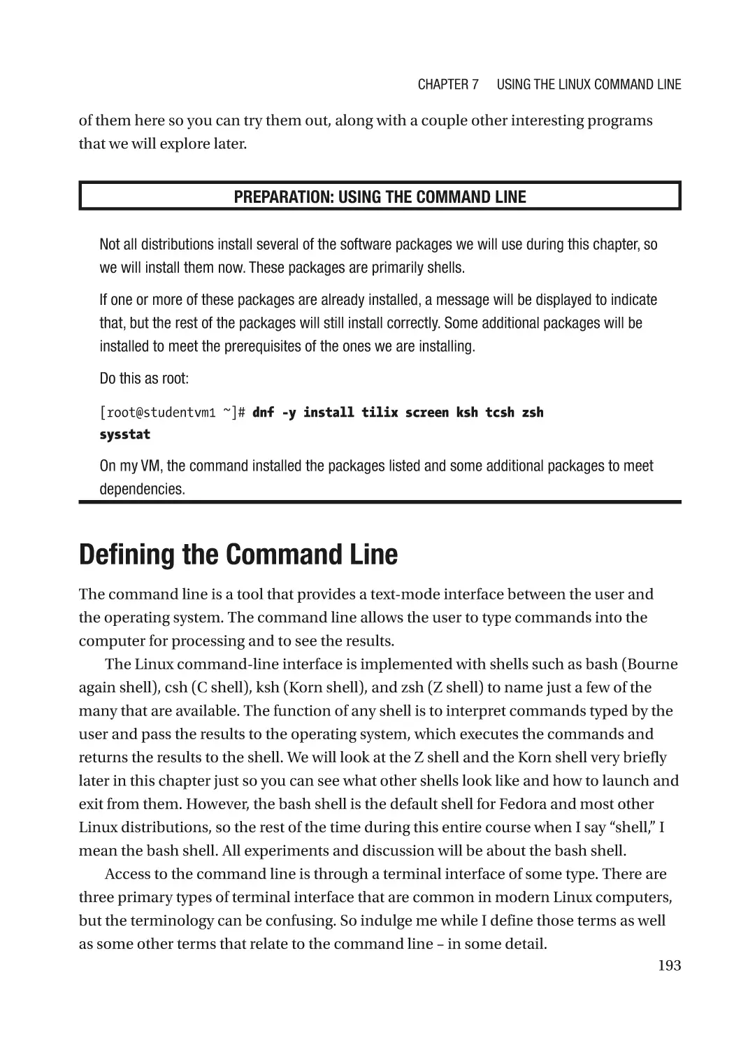 Defining the Command Line