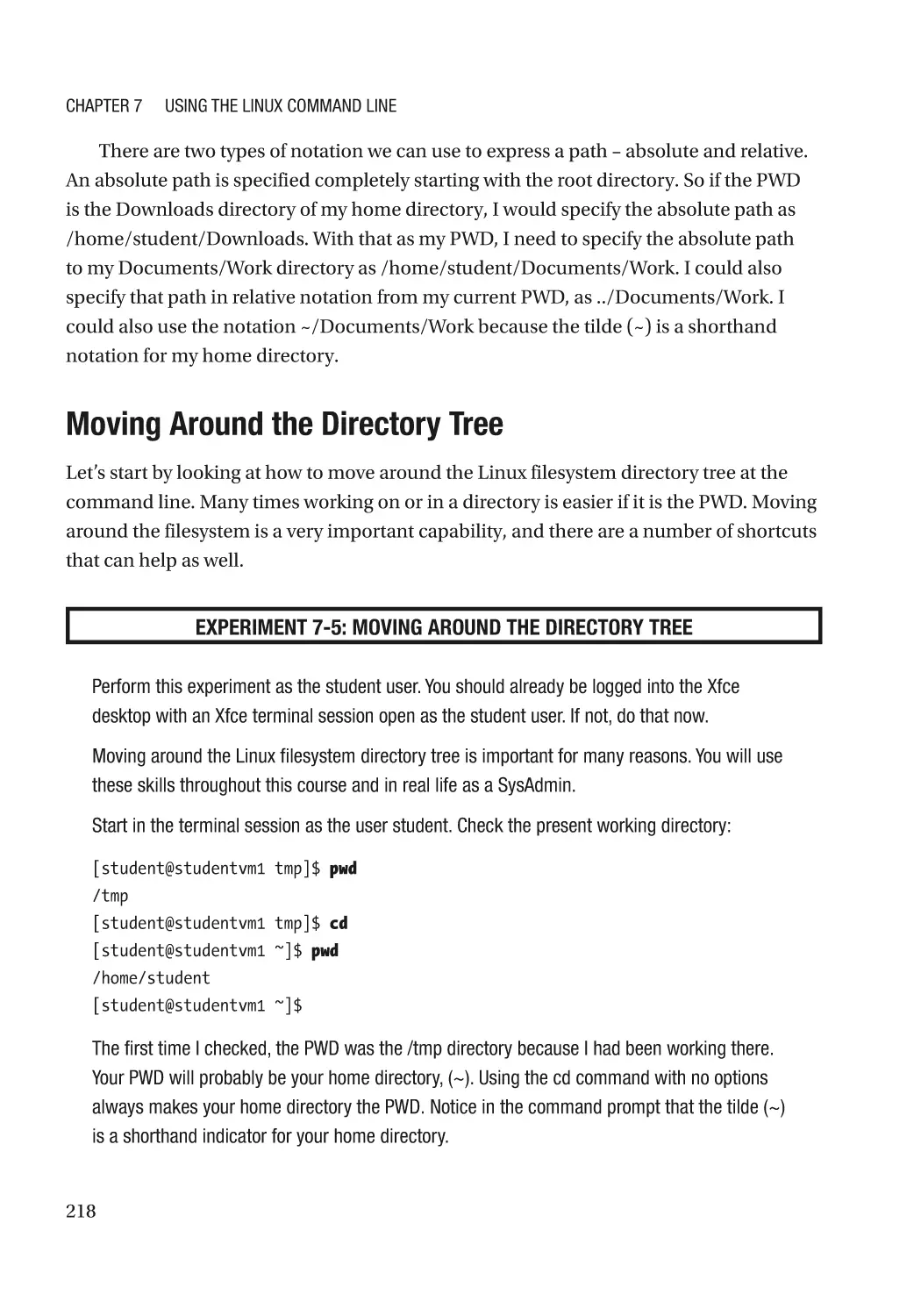 Moving Around the Directory Tree