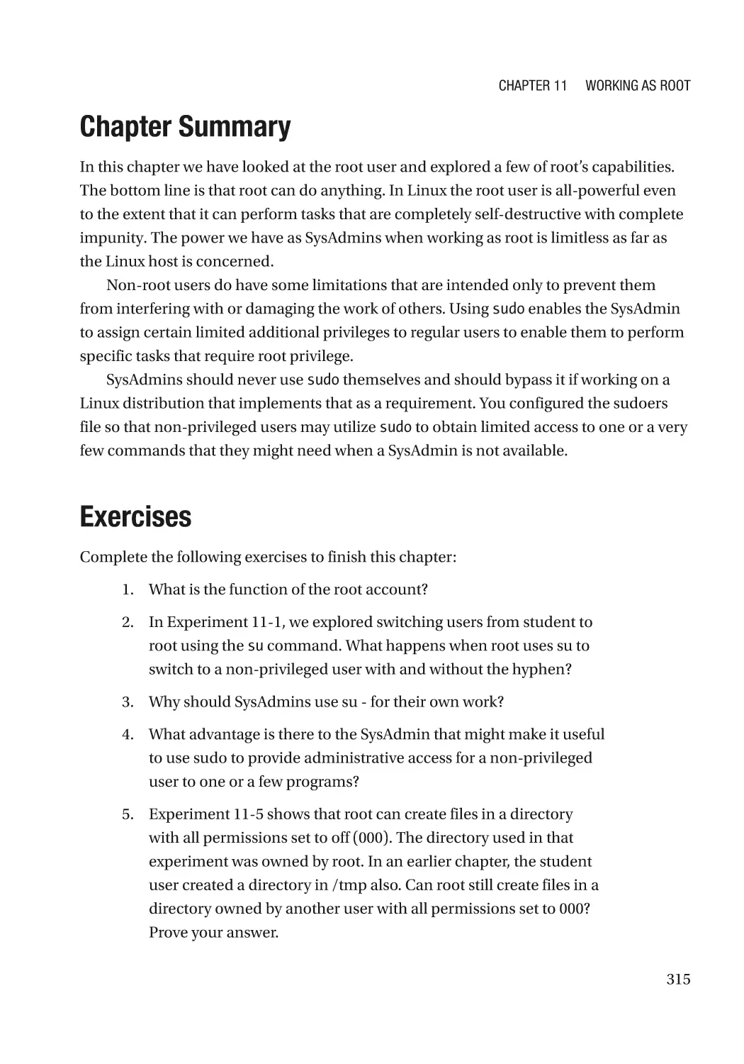 Chapter Summary
Exercises