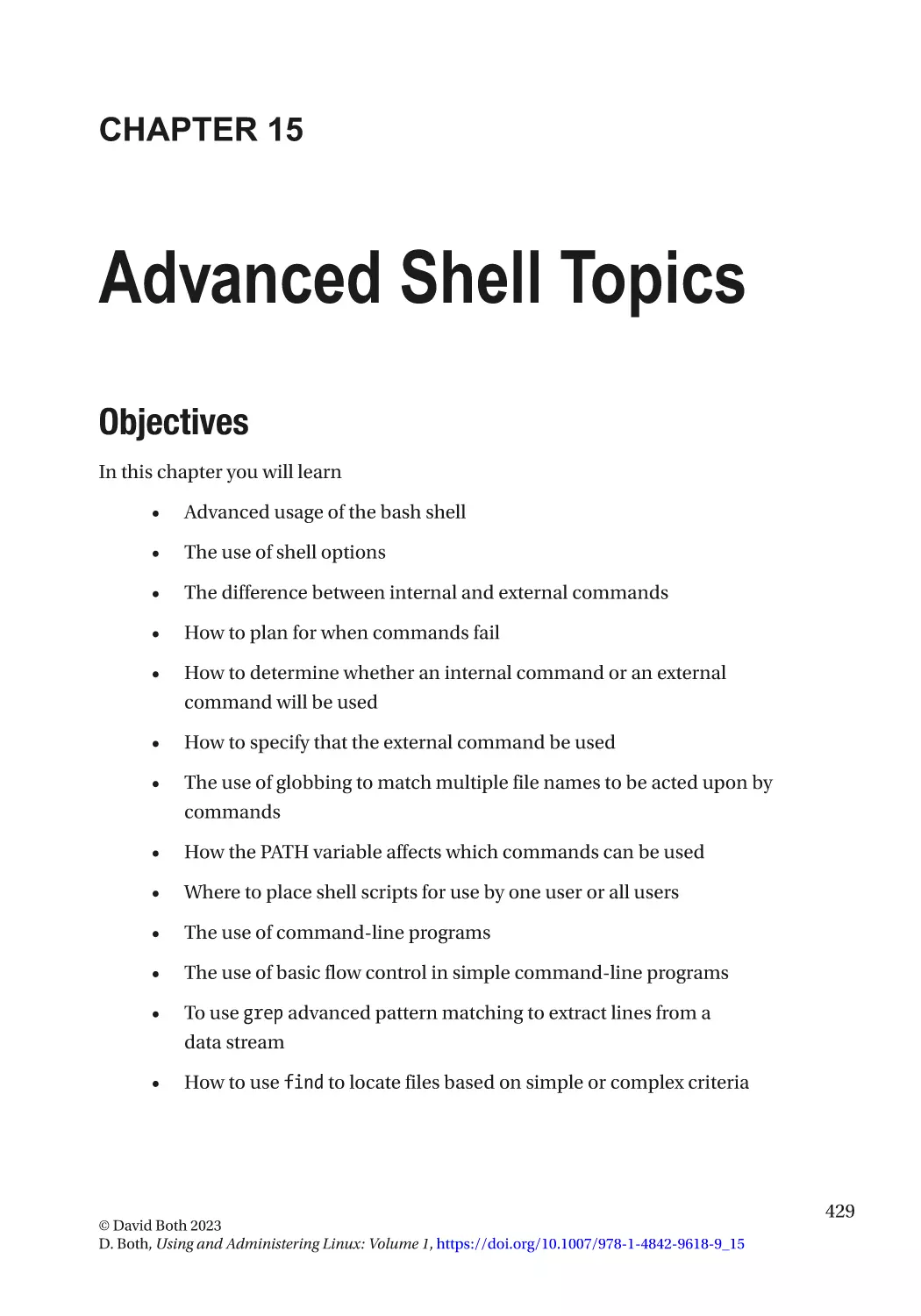 Chapter 15
Objectives