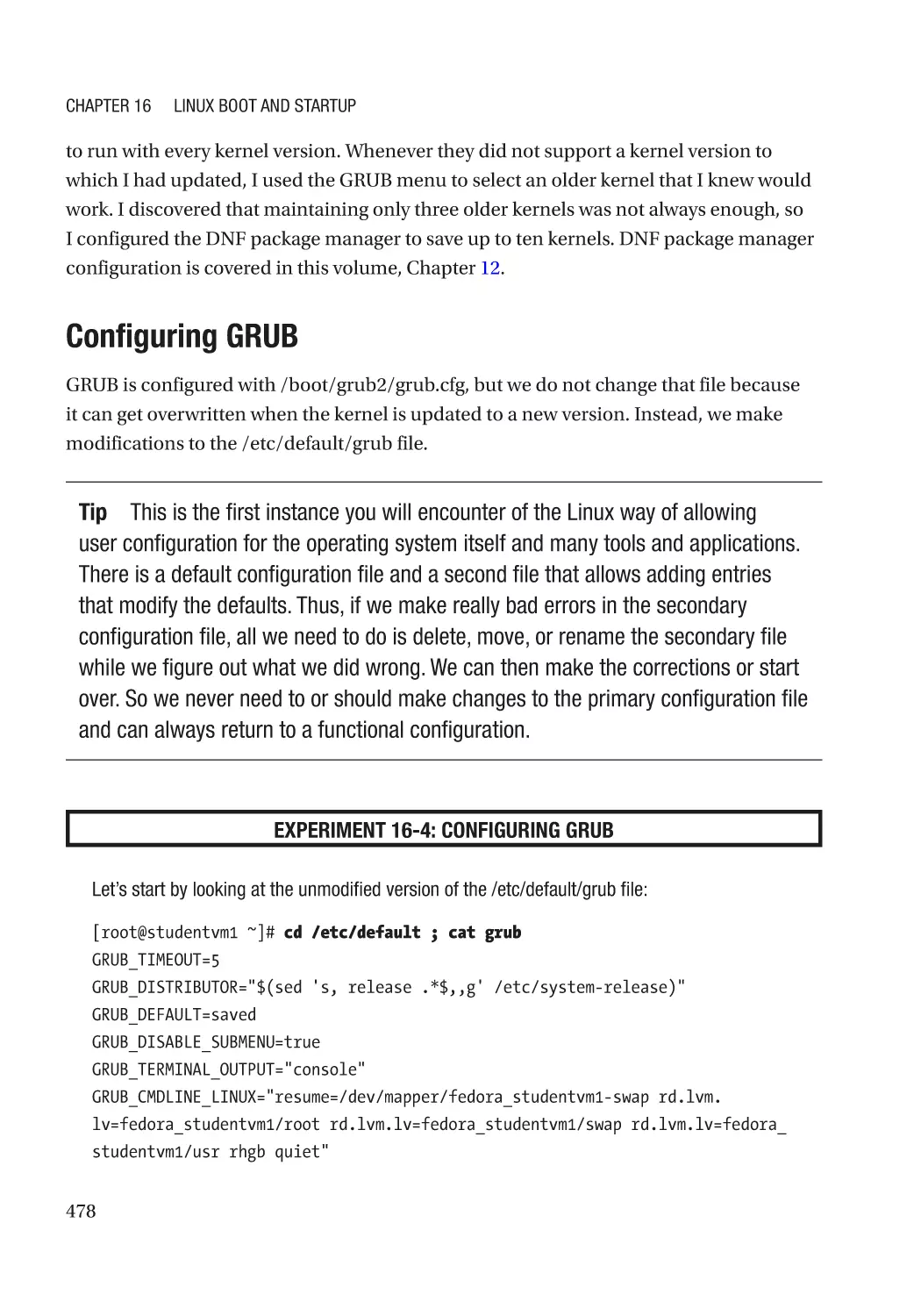 Configuring GRUB