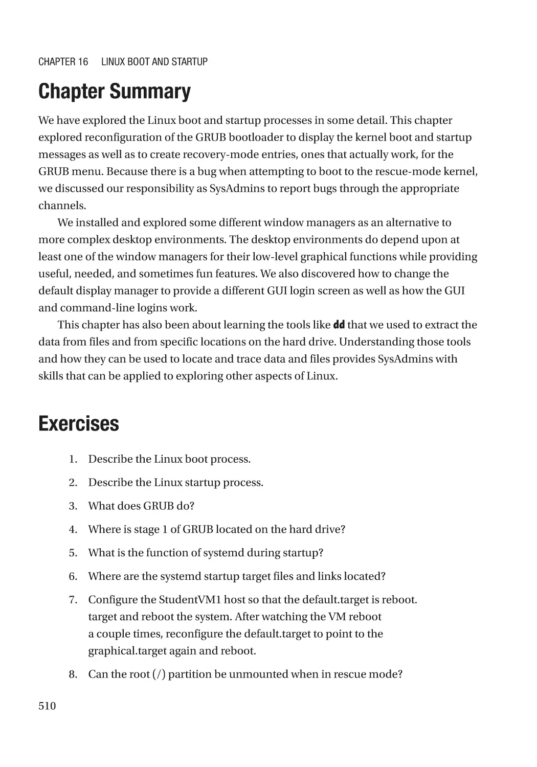 Chapter Summary
Exercises