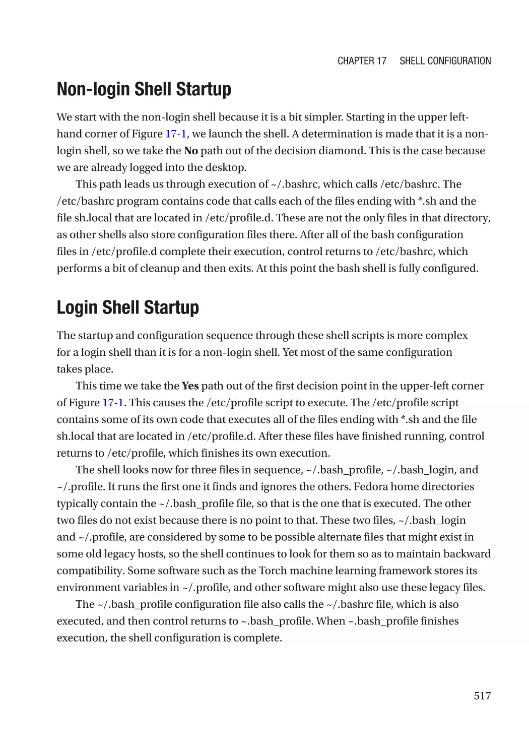 Non-login Shell Startup
Login Shell Startup