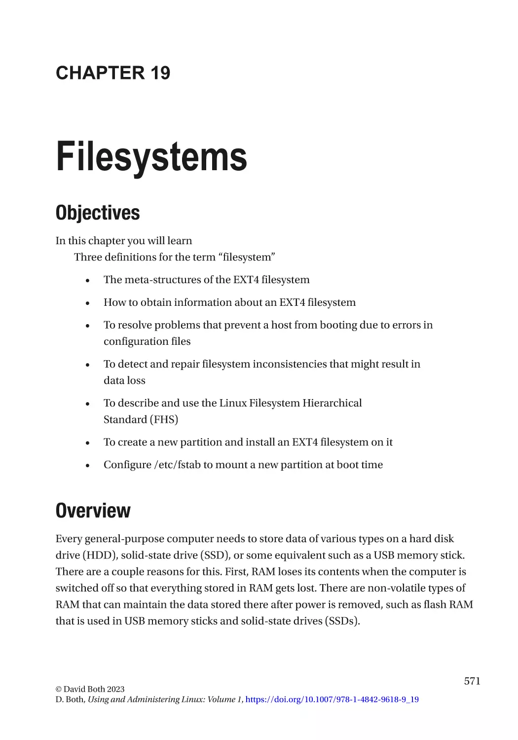 Chapter 19
Objectives
Overview