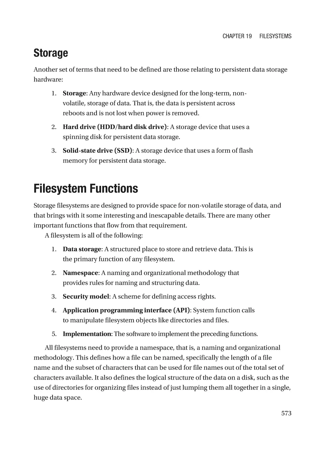 Storage
Filesystem Functions