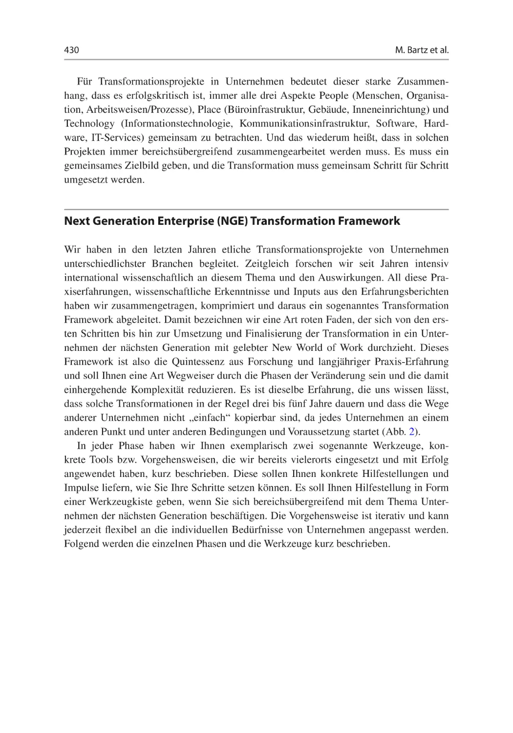 Next Generation Enterprise (NGE) Transformation Framework