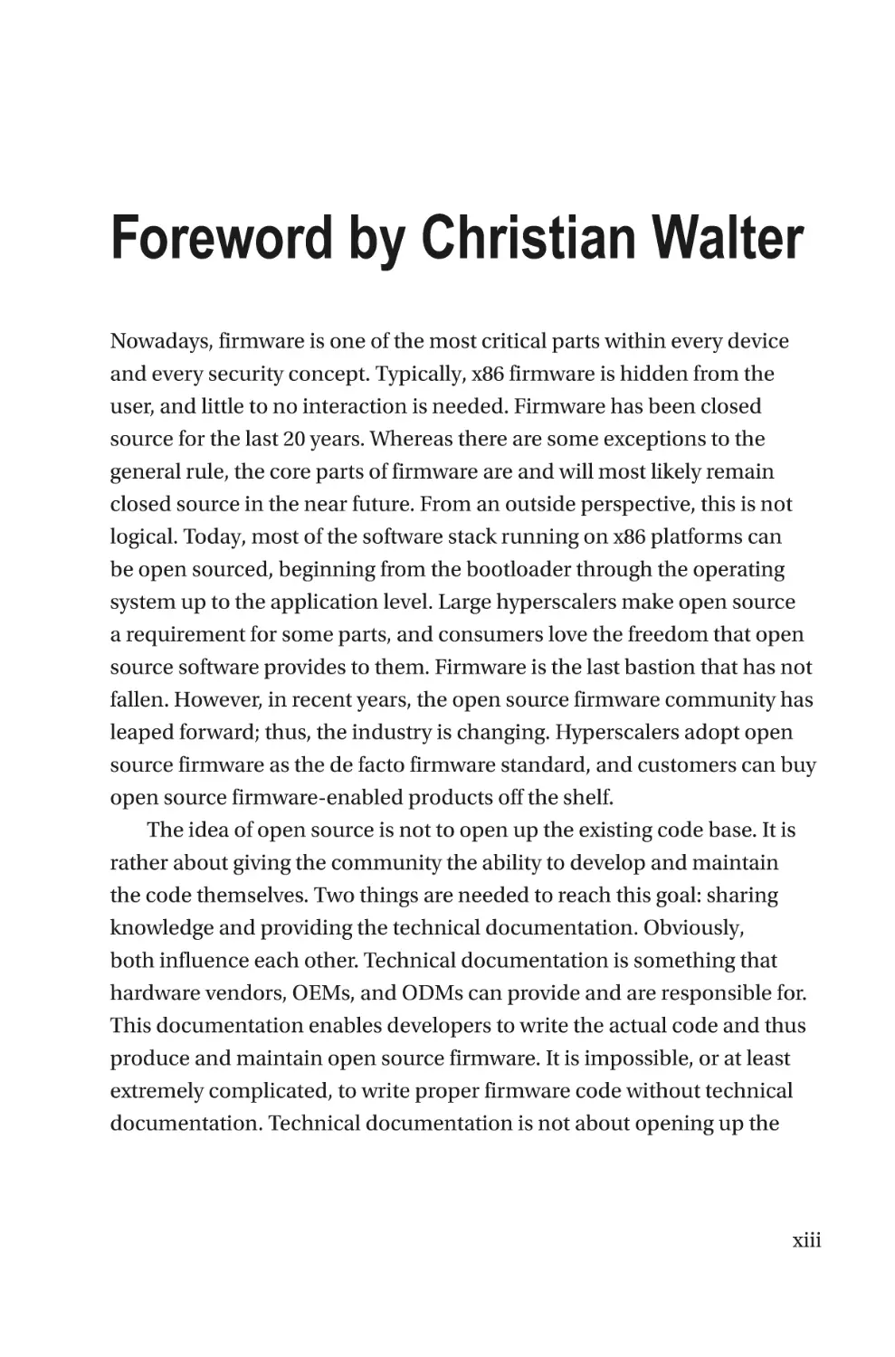 Foreword by Christian Walter