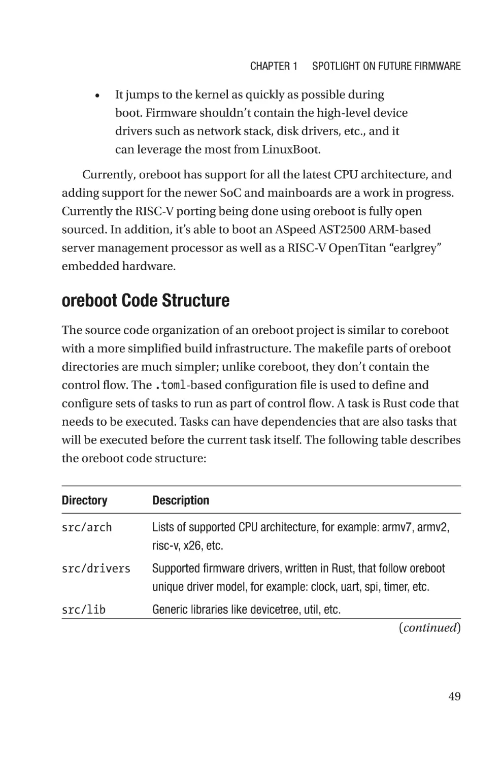 oreboot Code Structure