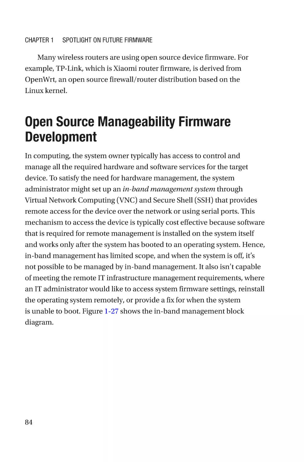 Open Source Manageability Firmware Development