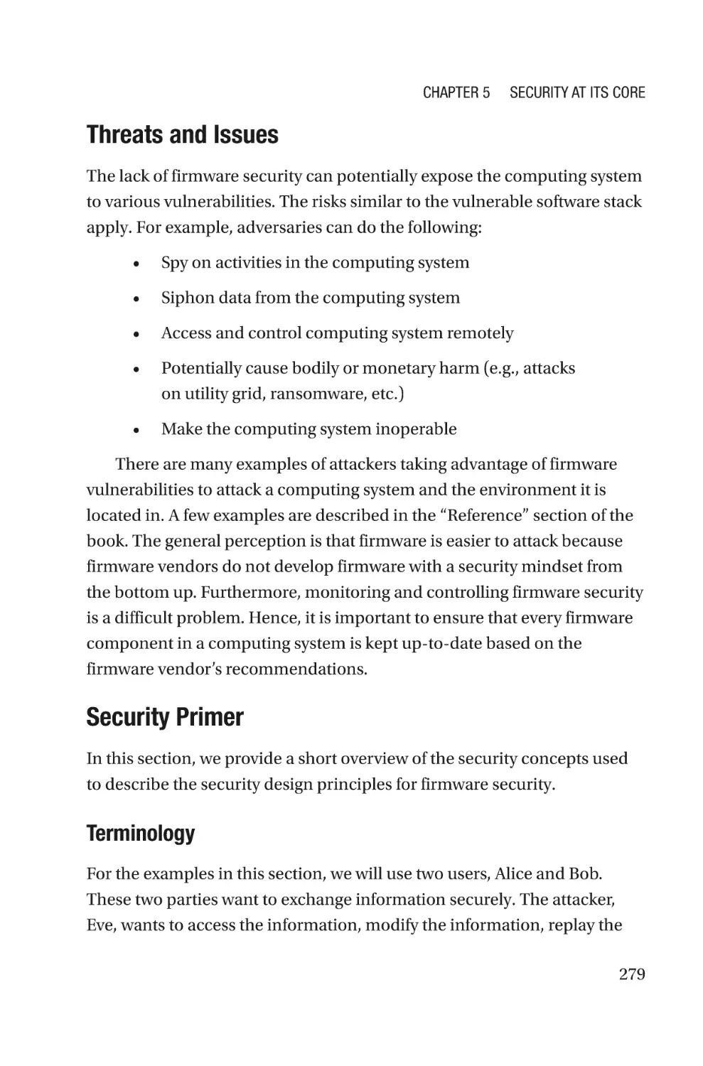 Threats and Issues
Security Primer
Terminology
