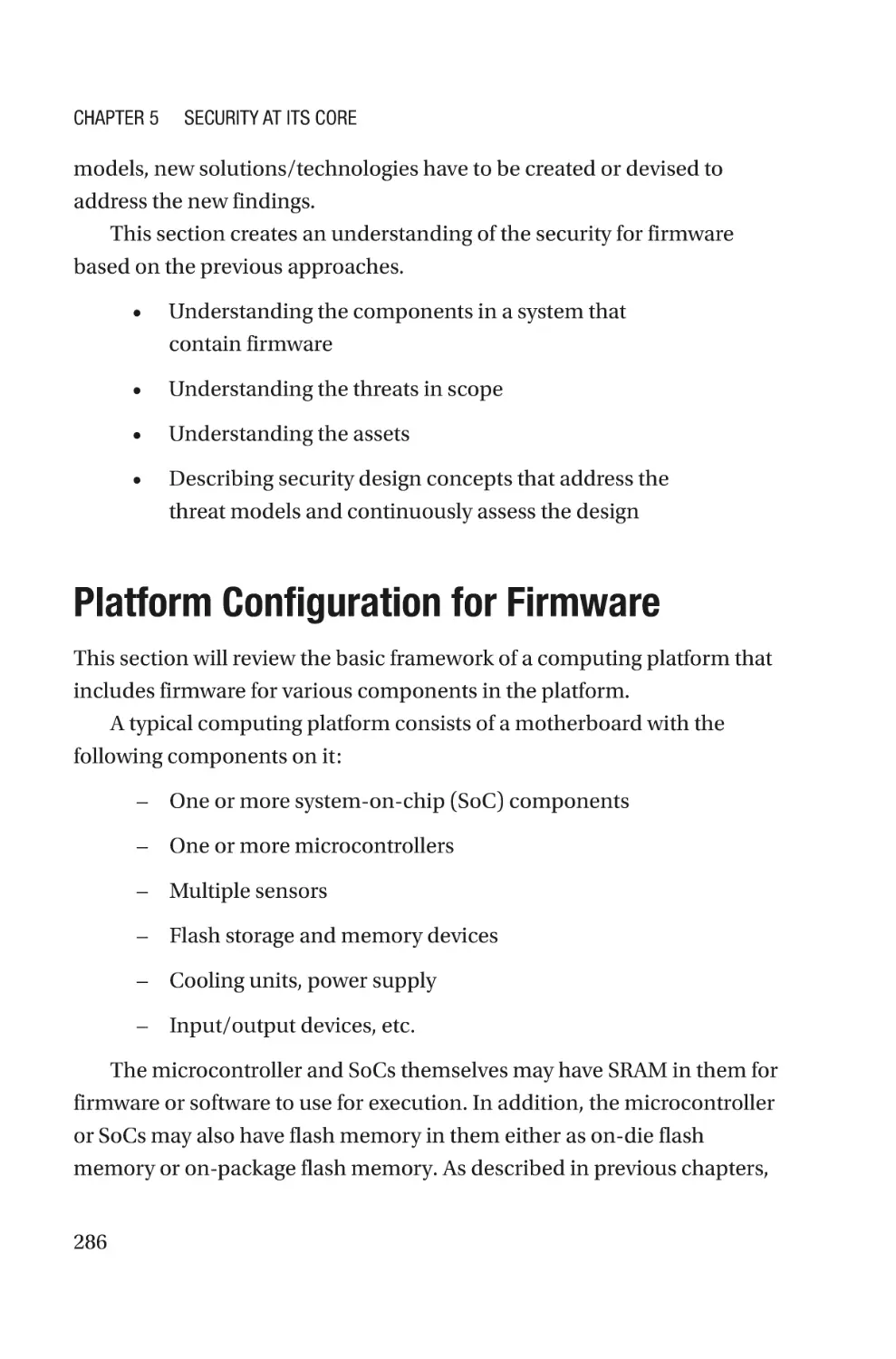 Platform Configuration for Firmware