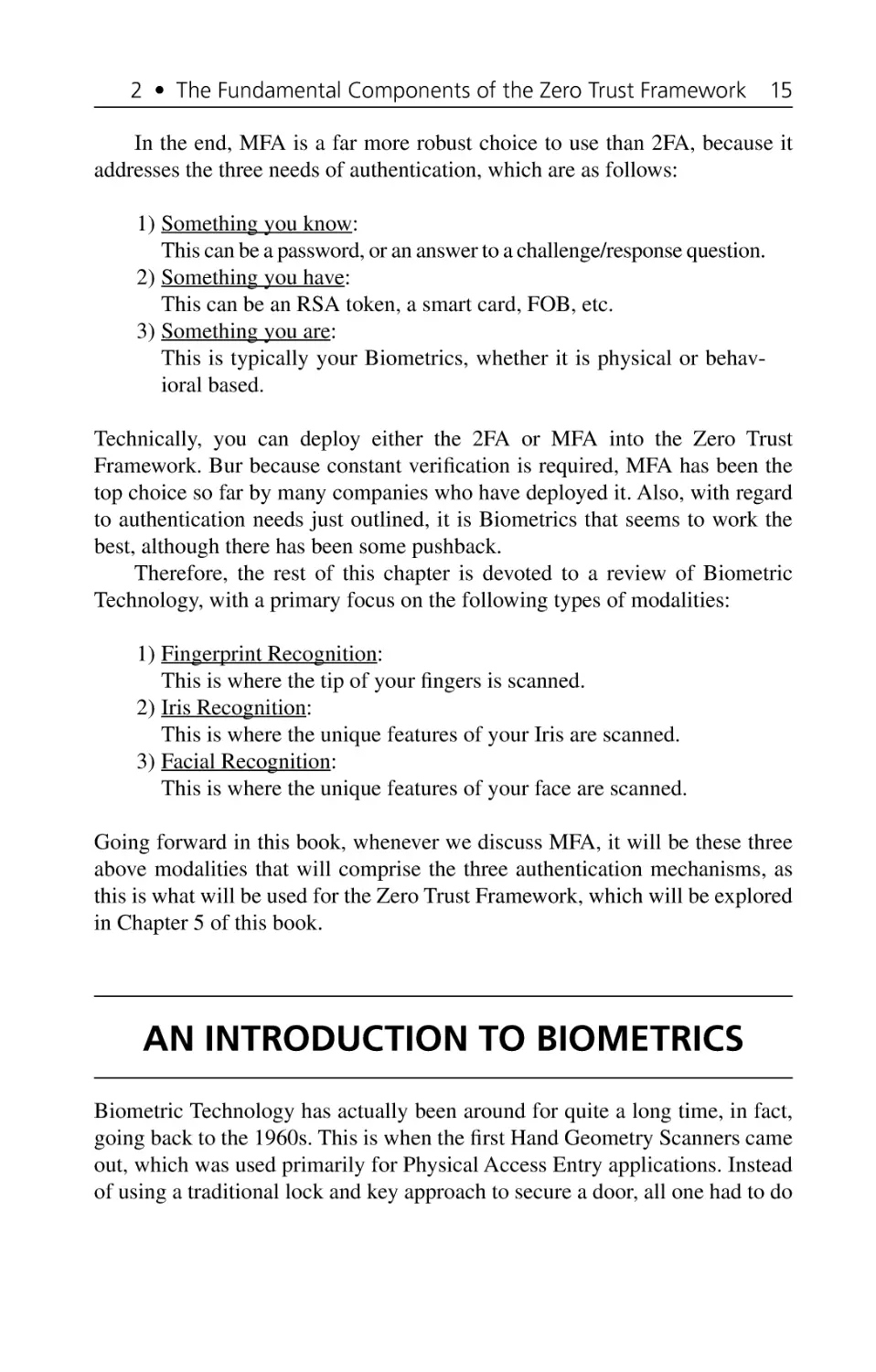 An Introduction to Biometrics