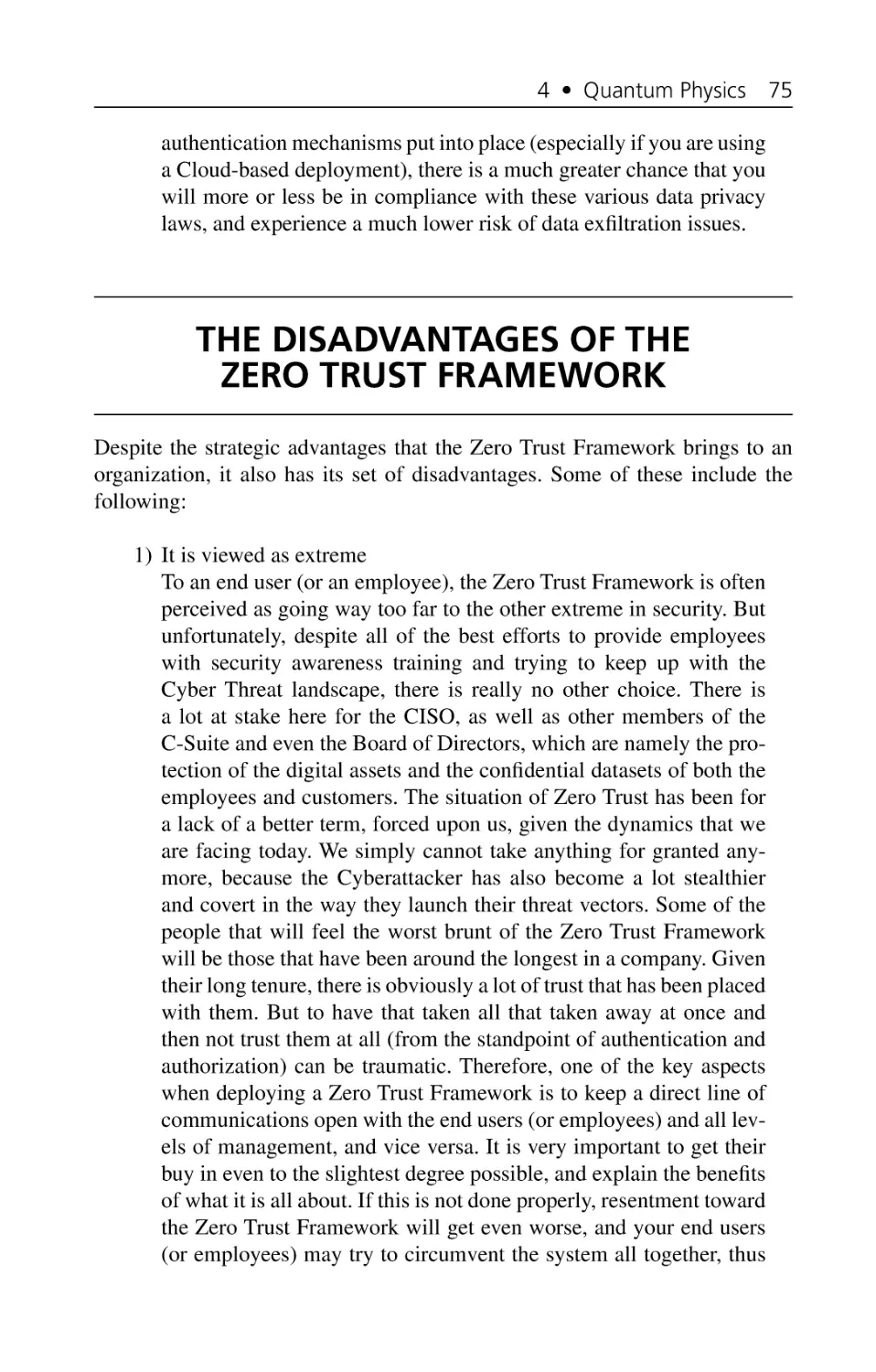 The Disadvantages of the Zero Trust Framework