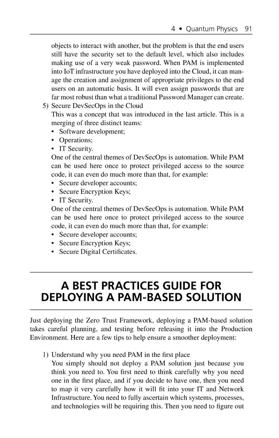 A Best Practices Guide for Deploying a PAM-Based Solution