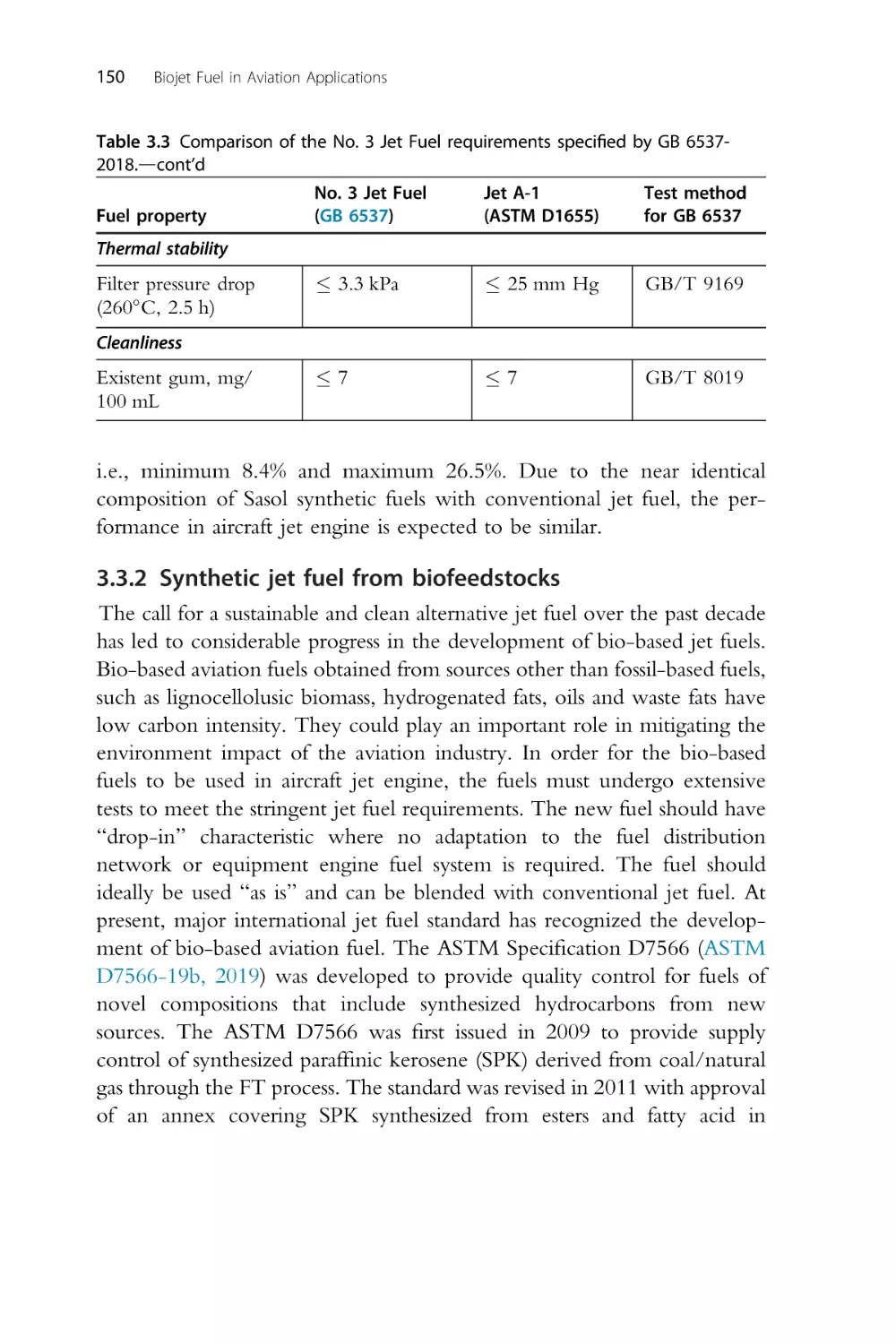 3.3.2 Synthetic jet fuel from biofeedstocks