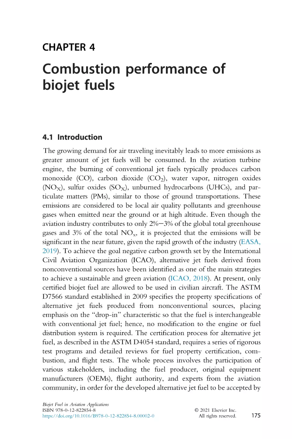 4 - Combustion performance of biojet fuels
4.1 Introduction