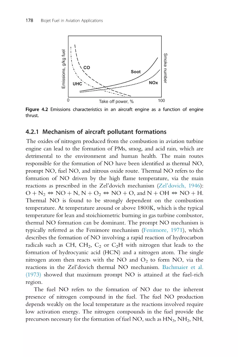 4.2.1 Mechanism of aircraft pollutant formations