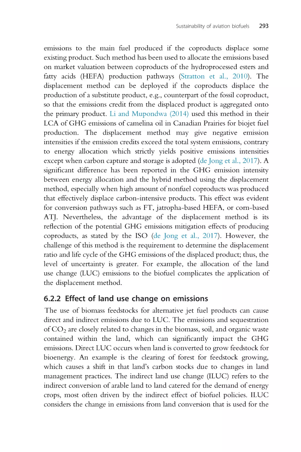 6.2.2 Effect of land use change on emissions