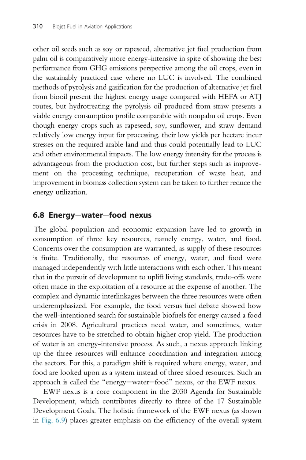 6.8 Energy–water–food nexus