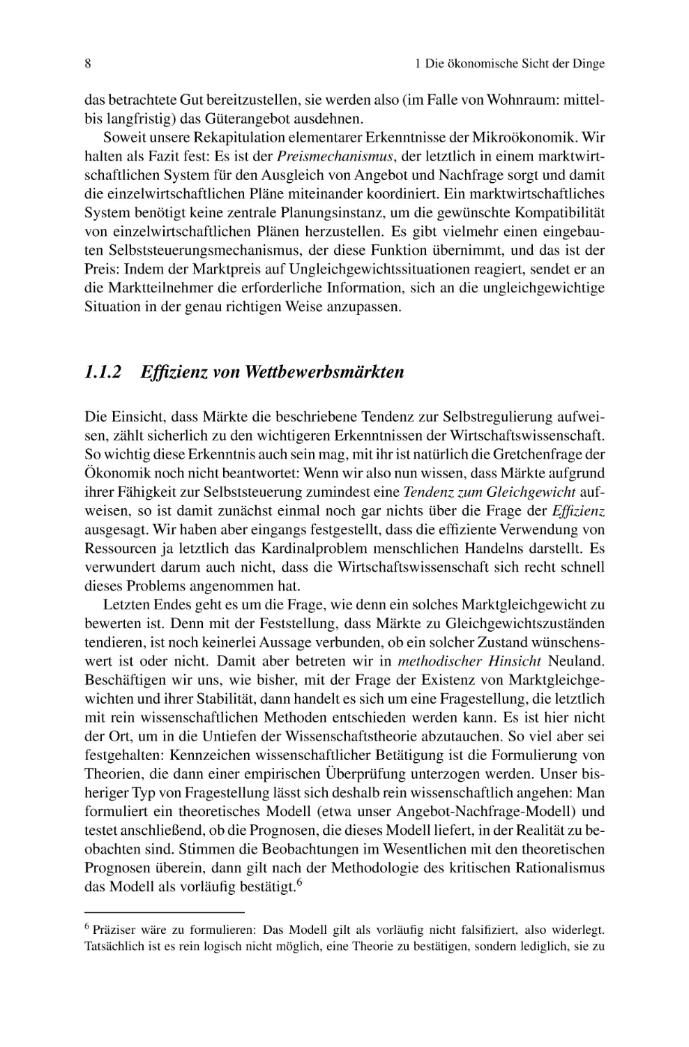 1.1.2
Effizienz von Wettbewerbsmärkten