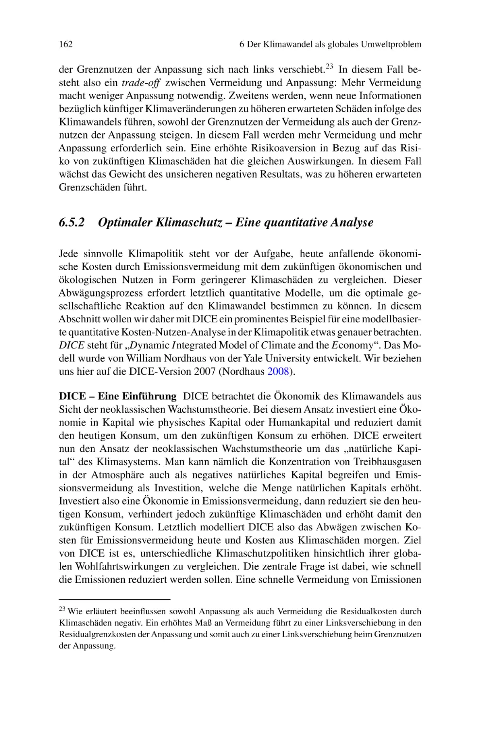 6.5.2
Optimaler Klimaschutz -- Eine quantitative Analyse