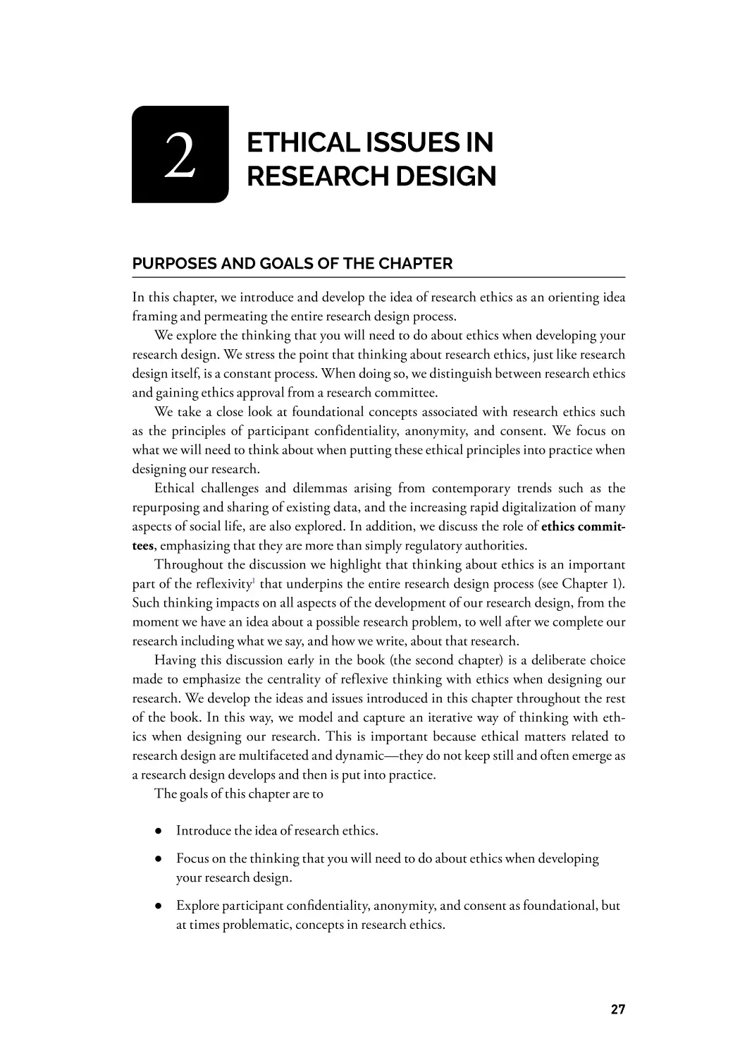 Chapter 2
Purposes and Goals of the Chapter