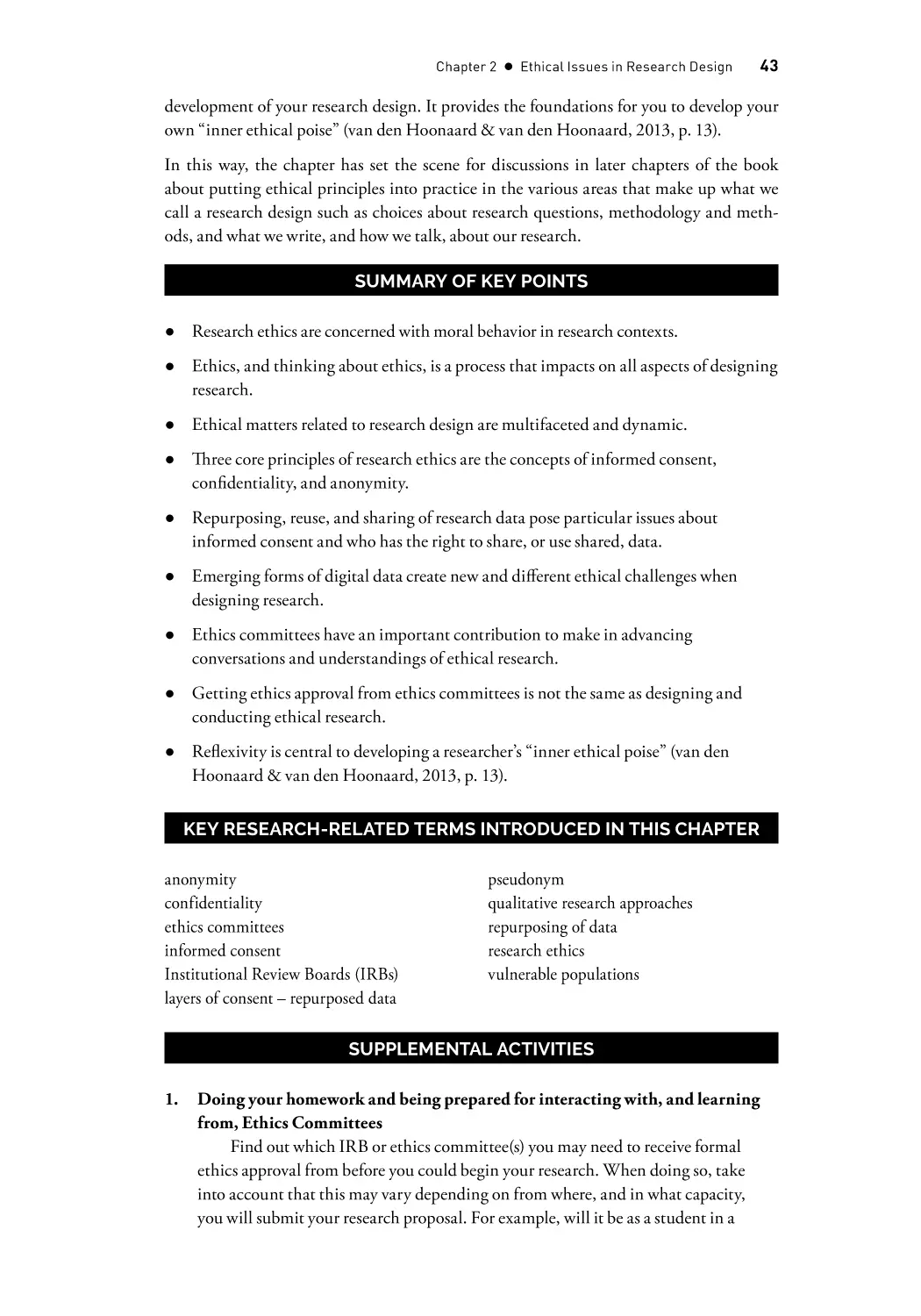 Summary of Key Points
Key Research-Related Terms Introduced in This Chapter
Supplemental Activities