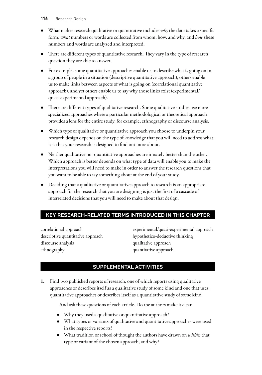 Key Research-Related Terms Introduced in This Chapter
Supplemental Activities