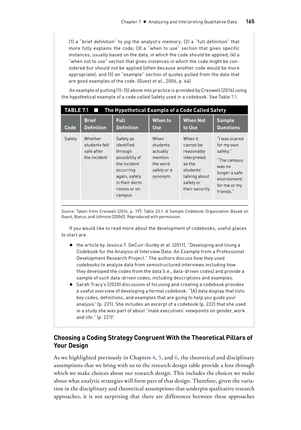 Choosing a Coding Strategy Congruent With the Theoretical Pillars of Your Design