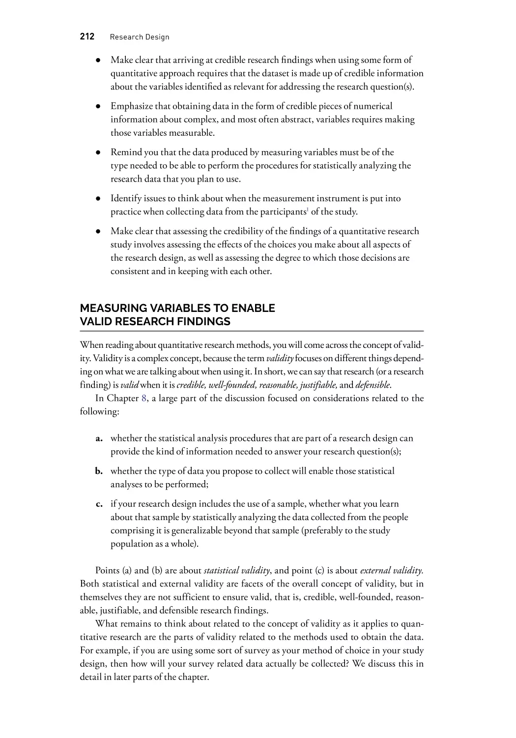 Measuring Variables To Enable Valid Research Findings