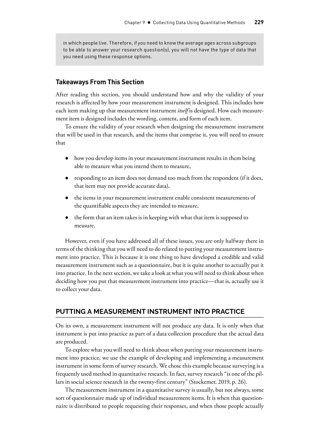 Takeaways From This Section
Putting a Measurement Instrument Into Practice