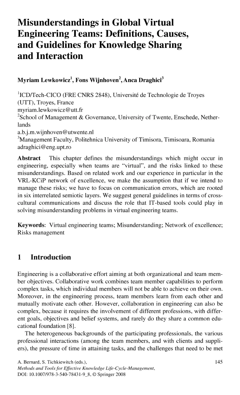 Misunderstandings in Global Virtual Engineering Teams