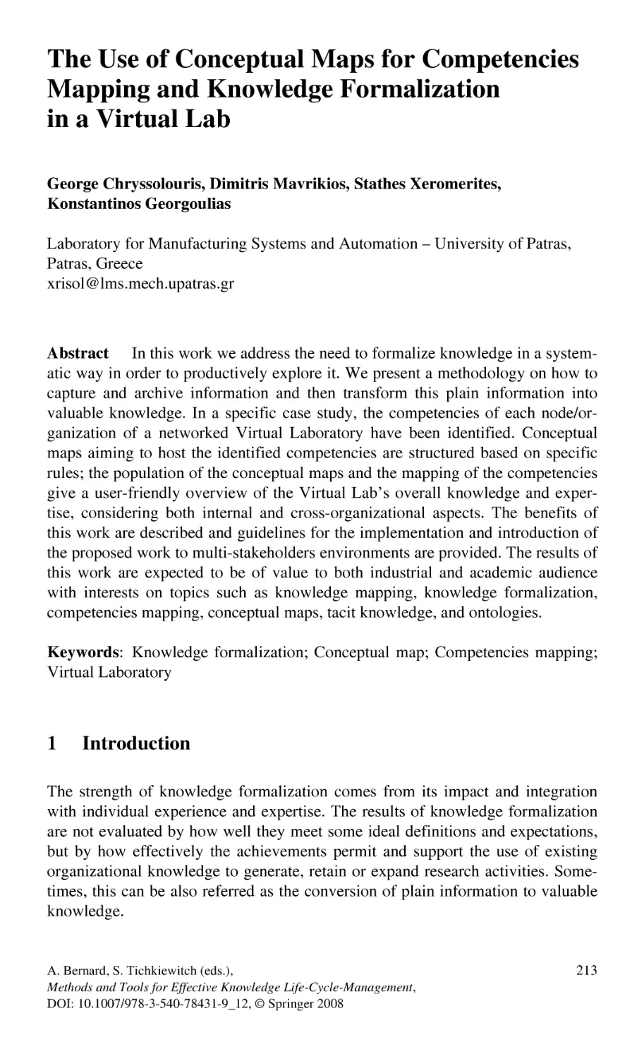 The Use of Conceptual Maps for Competencies Mapping and Knowledge Formalization in a Virtual Lab