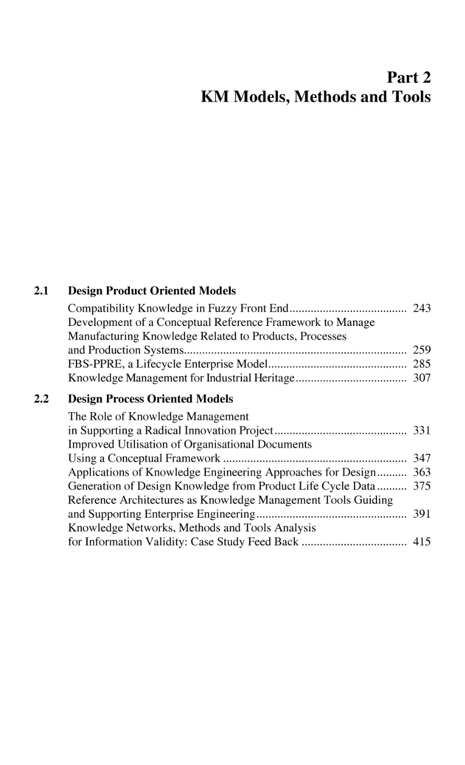 Part 2 KM Models, Methods and Tools