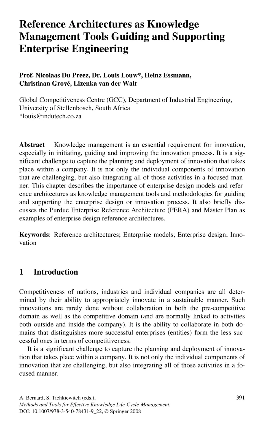 Reference Architectures as Knowledge Management Tools Guiding and Supporting Enterprise Engineering