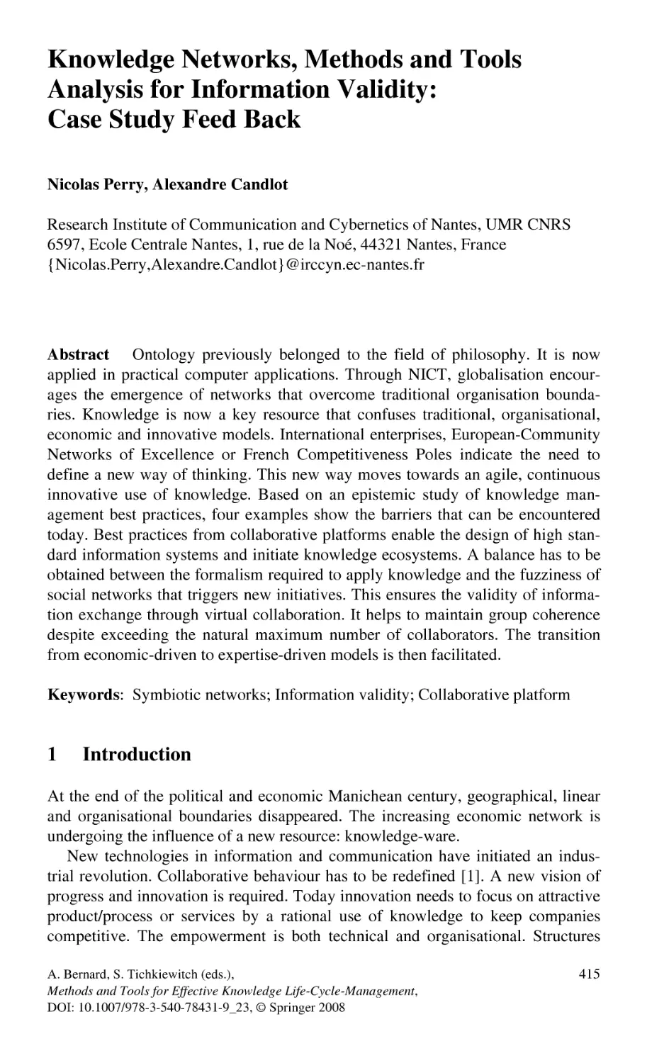 Knowledge Networks, Methods and Tools Analysis for Information Validity