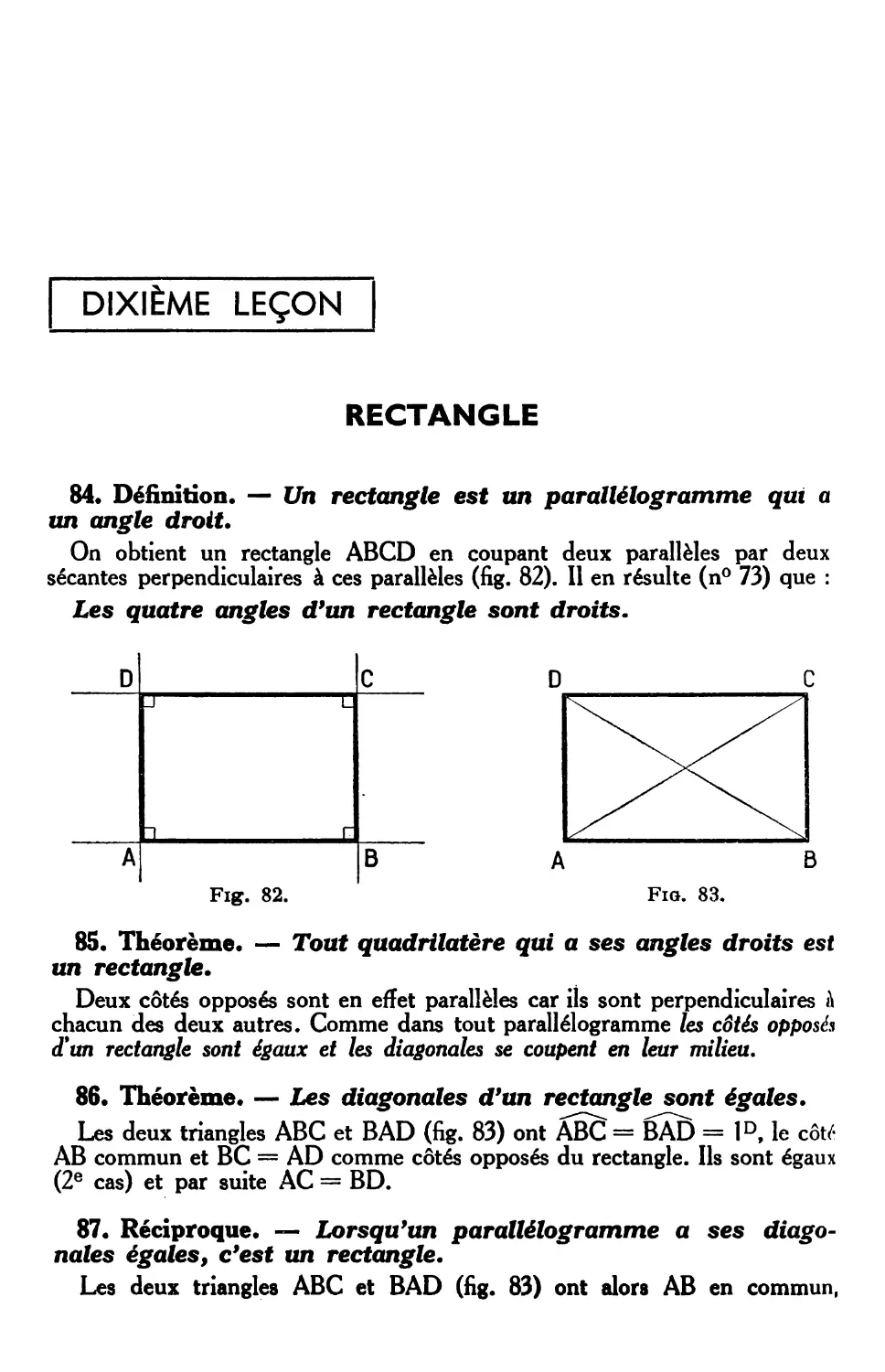 Xe leçon. — Rectangle — Losange — Carré