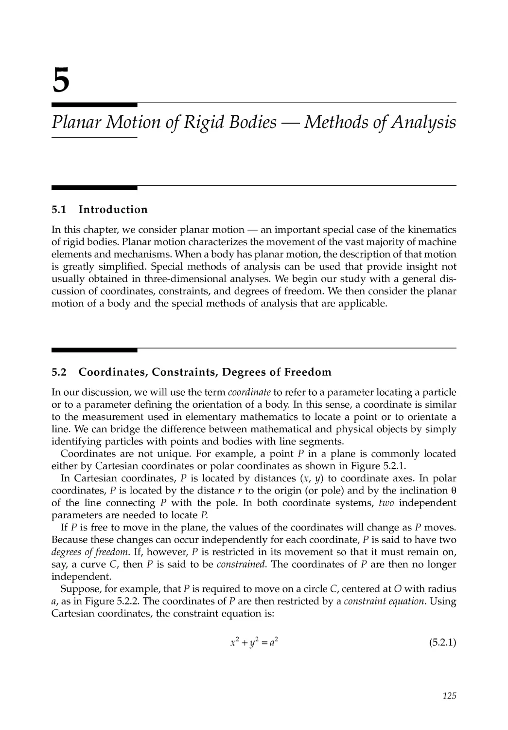 5.  Planar Motion of Rigid Bodies &#8212; Methods of Analysis