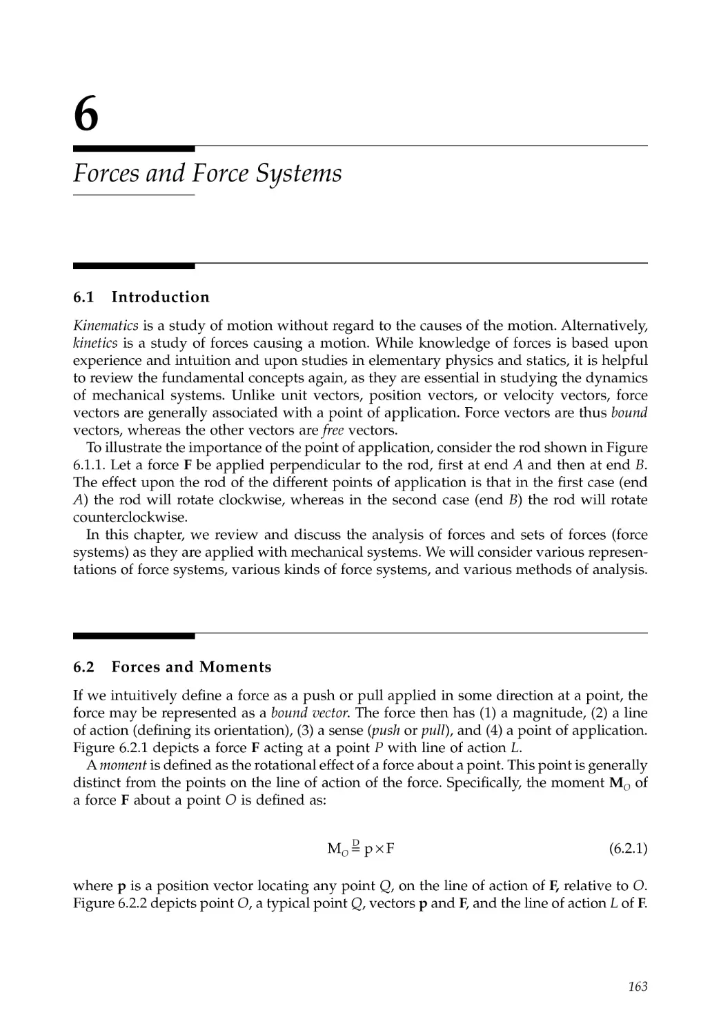 6.  Forces and Force Systems