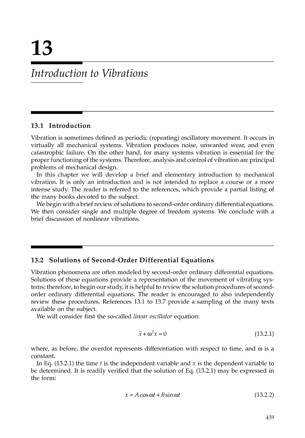 13.  Introduction to Vibrations