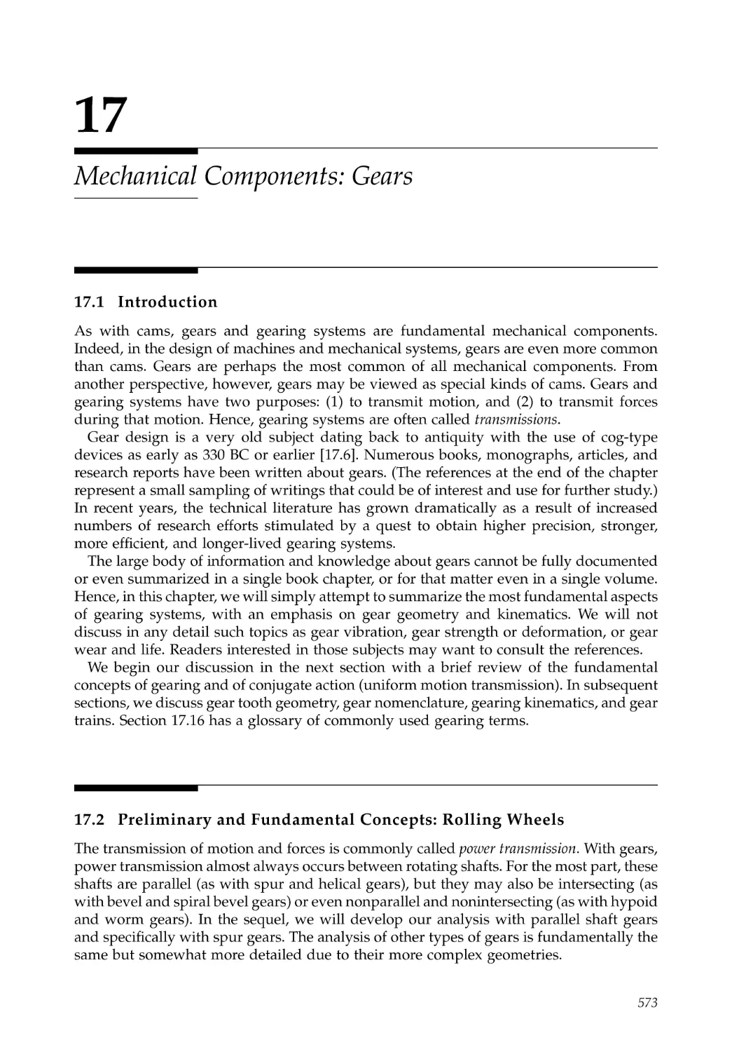 17.  Mechanical Components: Gears